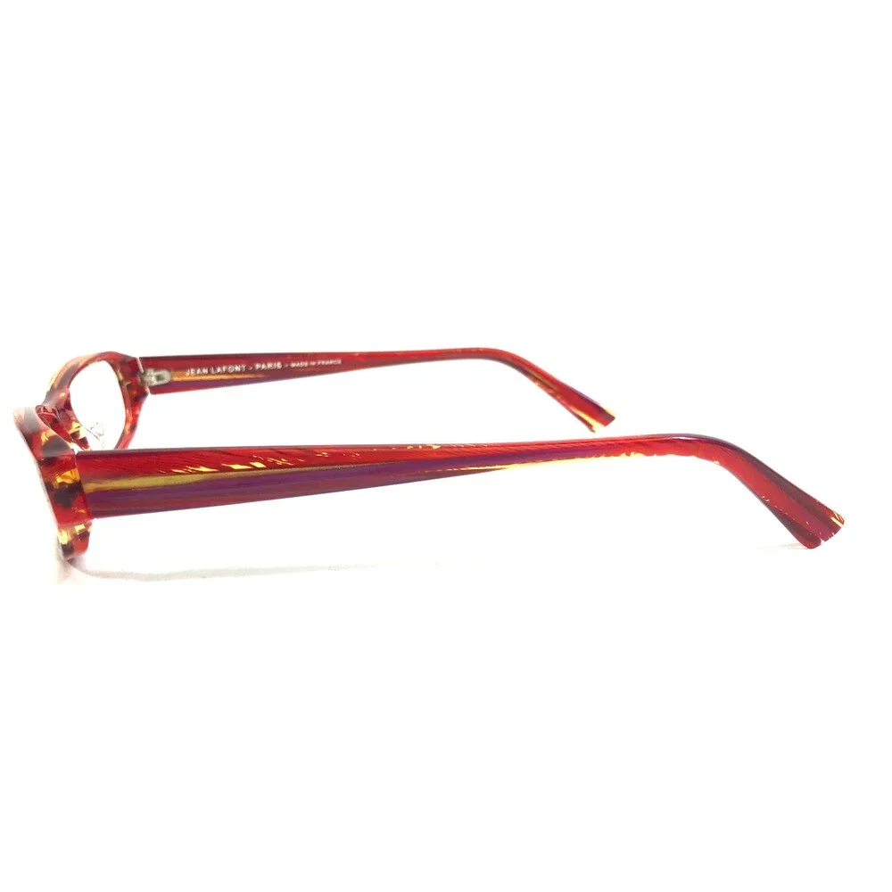 Jean Lafont Eyeglasses Frames PUNCH 633 Red Striped Horn Cat Eye 53-15-142